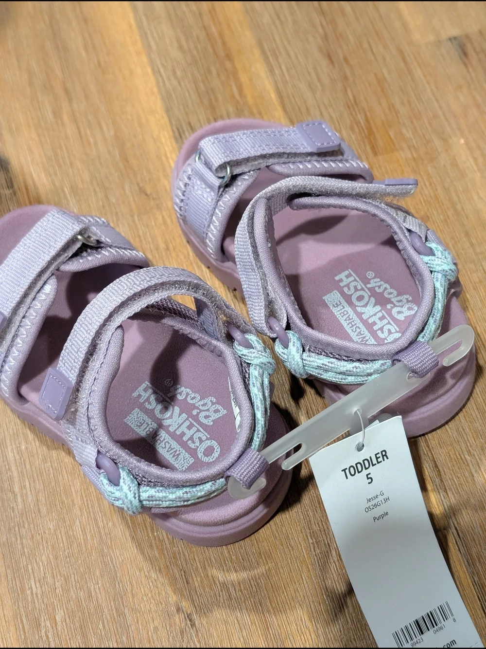 OshKosh B'gosh Lilac Adjustable Strap Kids Sandals